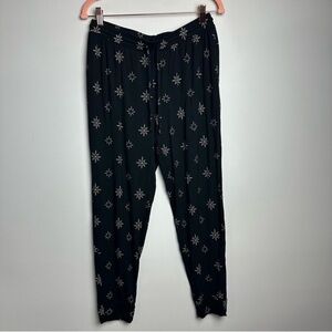Soma Black Pajama Pants with Winter Pattern